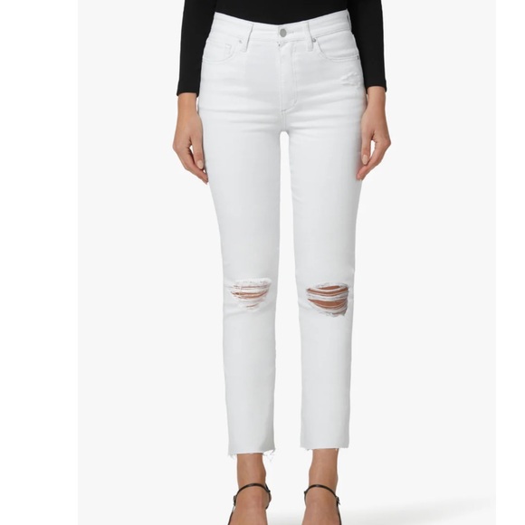 Joe's Jeans Denim - Joe’s Jeans White Distressed Skinny Ankle Denim Sz 29 GUC - Small Marks